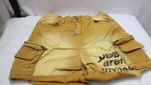 Hyde Park Goods The Weekender Cargo Shorts Mens Size S Yellow Gold Streetwear